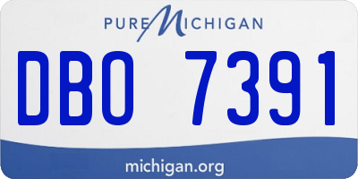 MI license plate DBO7391