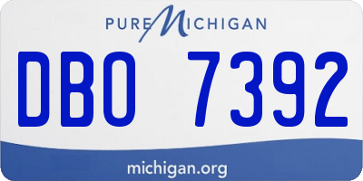 MI license plate DBO7392