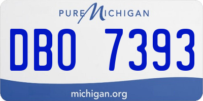 MI license plate DBO7393