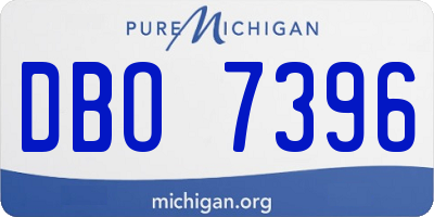 MI license plate DBO7396
