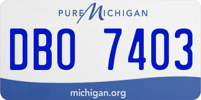 MI license plate DBO7403