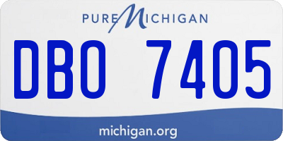 MI license plate DBO7405