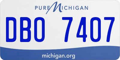 MI license plate DBO7407