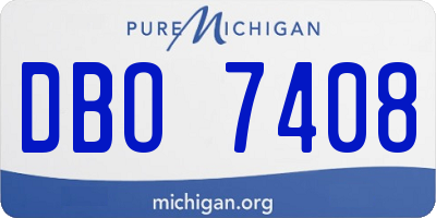 MI license plate DBO7408