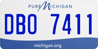 MI license plate DBO7411
