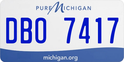 MI license plate DBO7417