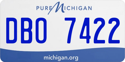 MI license plate DBO7422