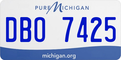 MI license plate DBO7425