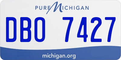 MI license plate DBO7427