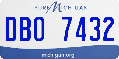 MI license plate DBO7432