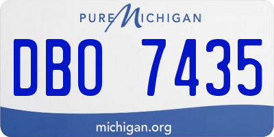 MI license plate DBO7435