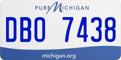 MI license plate DBO7438