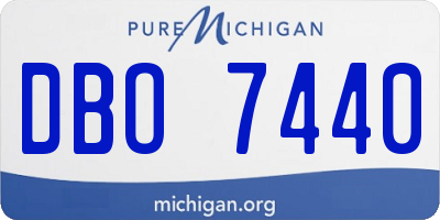 MI license plate DBO7440