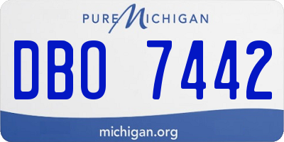 MI license plate DBO7442