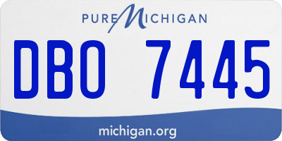 MI license plate DBO7445