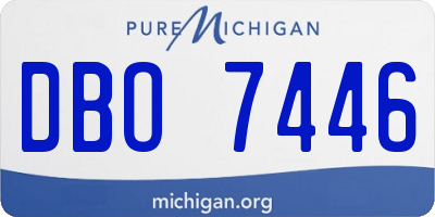MI license plate DBO7446