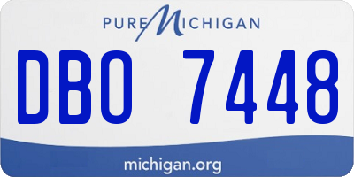 MI license plate DBO7448