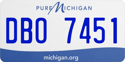 MI license plate DBO7451
