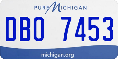 MI license plate DBO7453