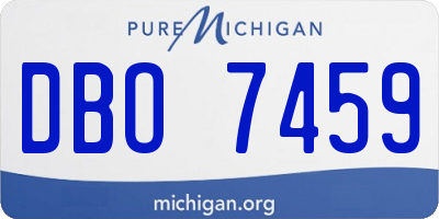MI license plate DBO7459