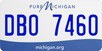 MI license plate DBO7460