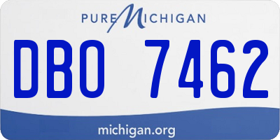 MI license plate DBO7462