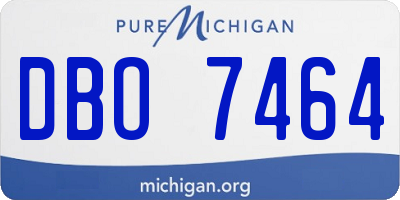 MI license plate DBO7464