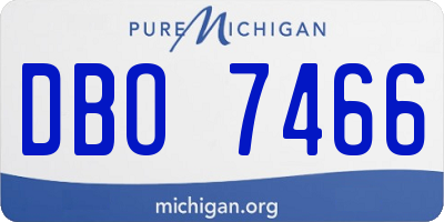 MI license plate DBO7466