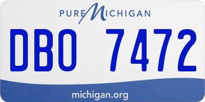 MI license plate DBO7472