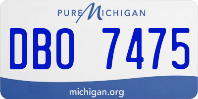 MI license plate DBO7475