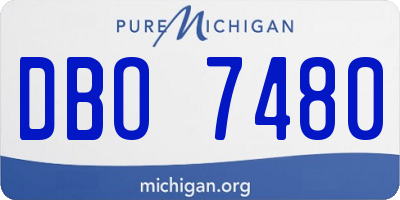 MI license plate DBO7480