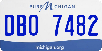 MI license plate DBO7482