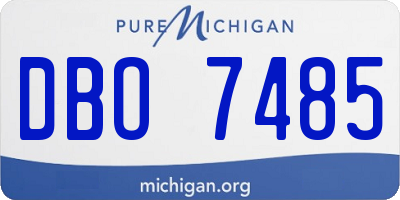 MI license plate DBO7485