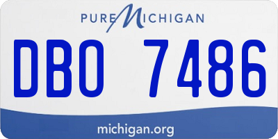 MI license plate DBO7486