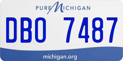 MI license plate DBO7487