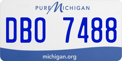MI license plate DBO7488