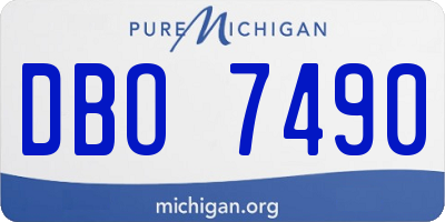 MI license plate DBO7490