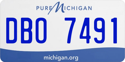 MI license plate DBO7491