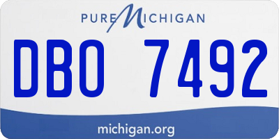 MI license plate DBO7492