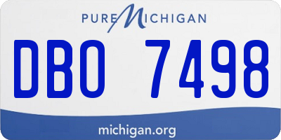 MI license plate DBO7498