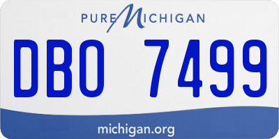 MI license plate DBO7499