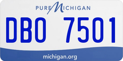 MI license plate DBO7501