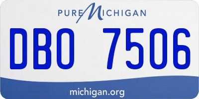 MI license plate DBO7506
