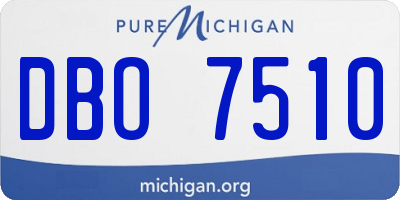 MI license plate DBO7510