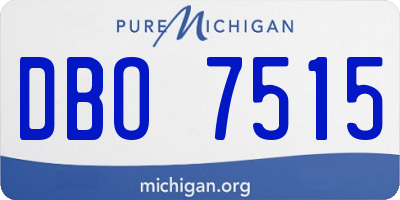 MI license plate DBO7515