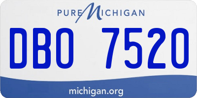 MI license plate DBO7520