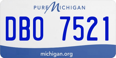MI license plate DBO7521