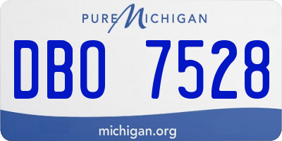 MI license plate DBO7528