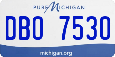 MI license plate DBO7530