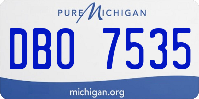 MI license plate DBO7535